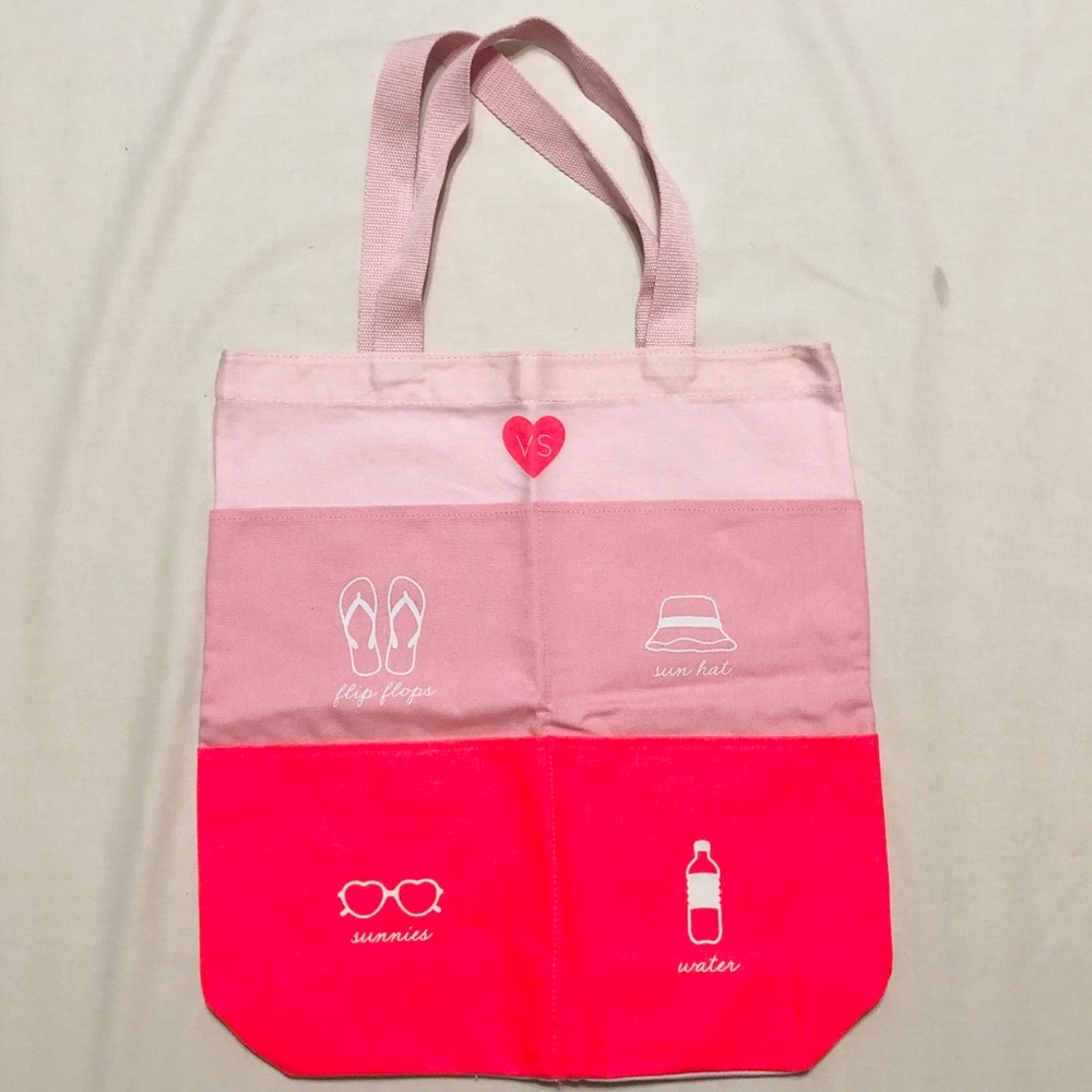 Victoria’s Secret Canvas Beach Tote w/Deep Pockets - Picture 1 of 8